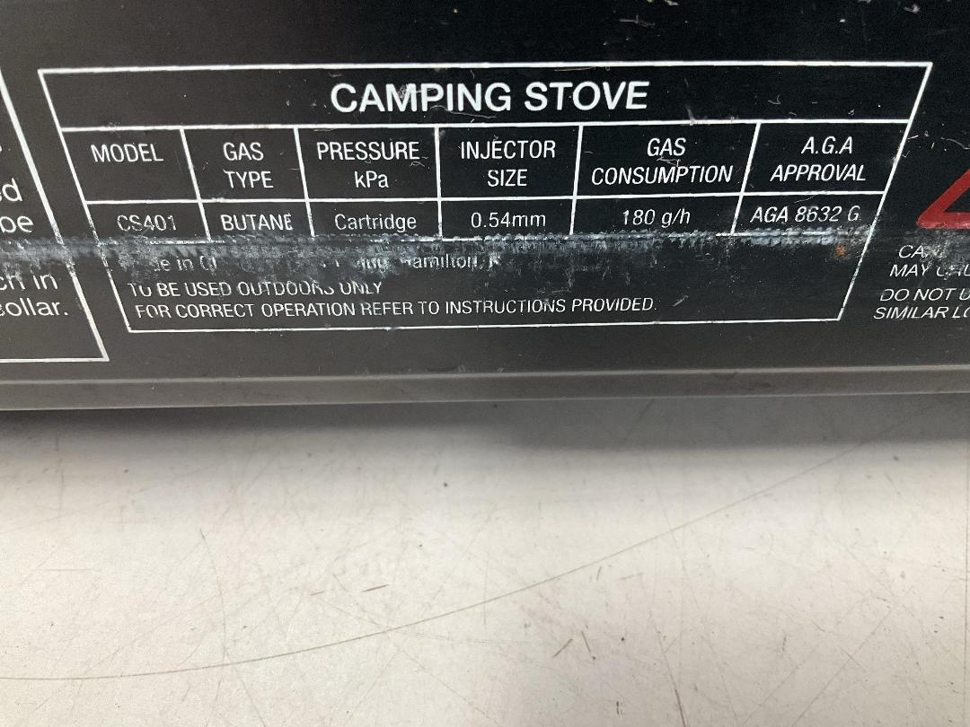 Photo '5' of Gasmate Butane Camping Stove - Model CS401 Photo '5' of Gasmate Butane Camping Stove - Model CS401