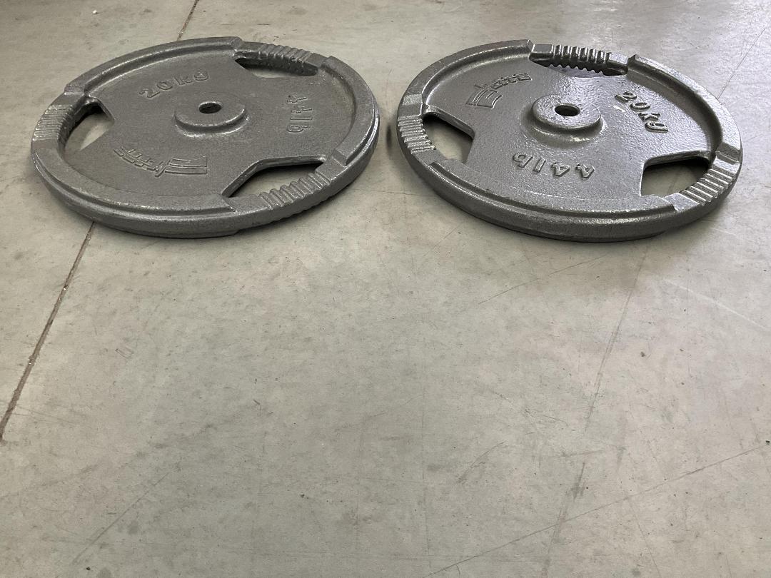 Photo '7' of 2x Elite Grey Coloured 20Kg Each Weight Plates