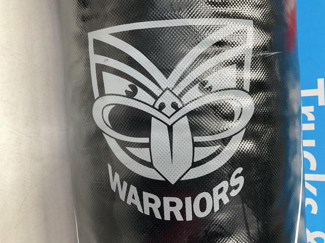 Photo '2' of Black Coloured Boxing Bag with Warriors Logo on It Photo '2' of Black Coloured Boxing Bag with Warriors Logo on It